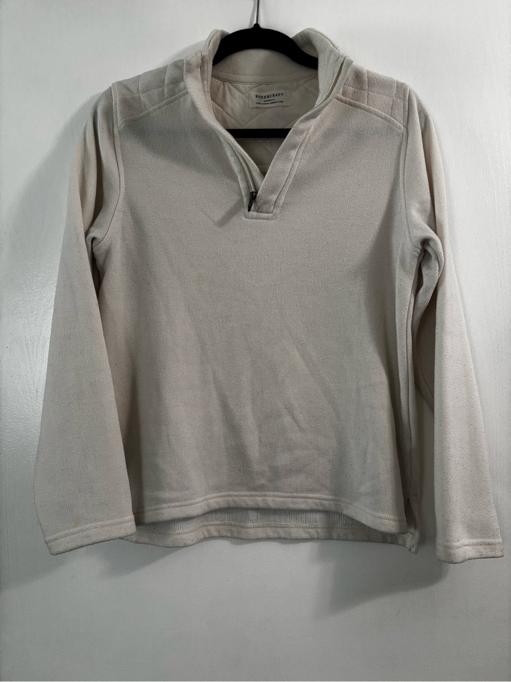 Bixercraft Cream Quarter-Zip Pullover size xxsmall